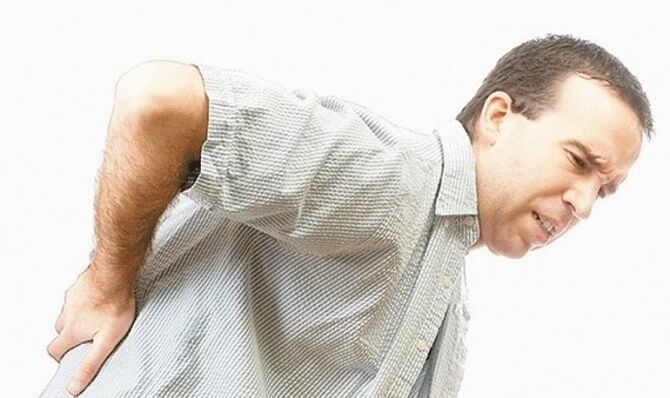 Back pain in osteochondrosis of the lumbar column